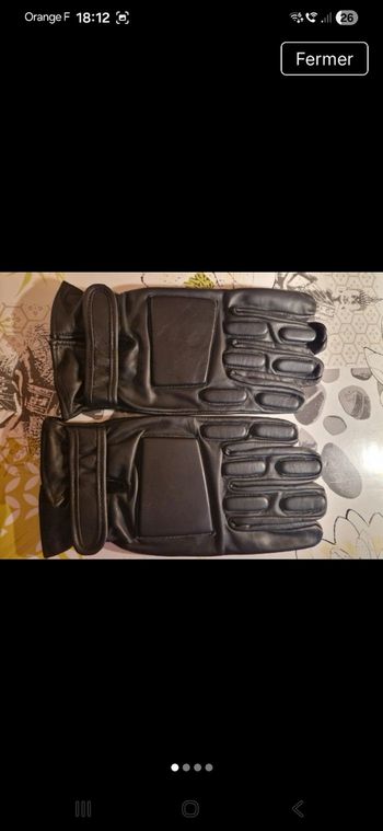 Gant de moto mis saison en cuir 