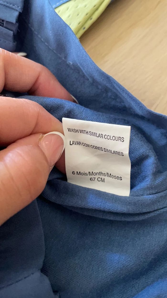 Veste légère bleue pick ouic 6 mois - photo numéro 5