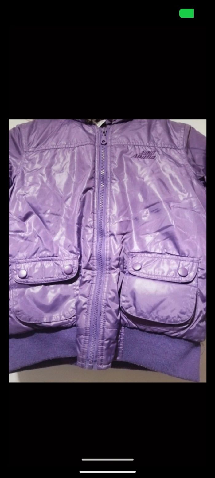 Belle doudoune violette Okaou. Taille 10ans - photo numéro 4