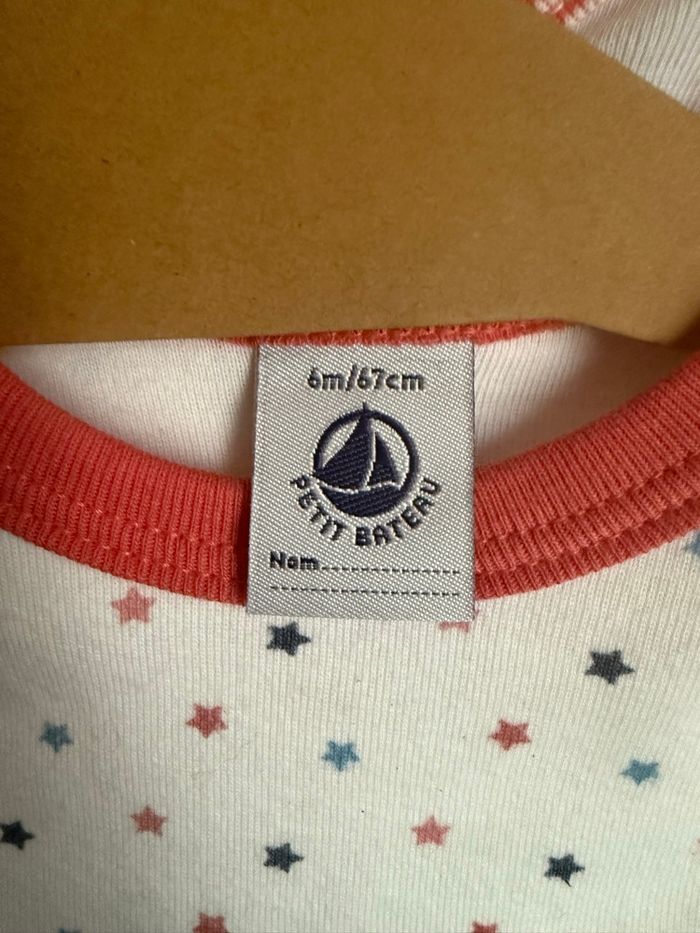 Lot de 3 bodies Petit Bateau 6 mois - photo numéro 2