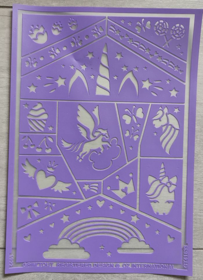 Pochoir maquillage neuf grim'tout licornes féérie