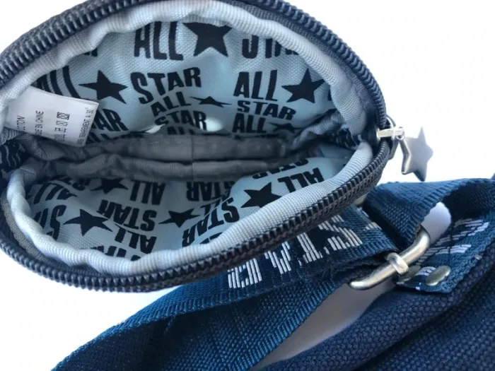 Converse All Star Sacoche + porte-monnaie / shoulder bag + little wallet navy blue - photo numéro 13
