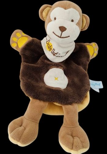 ❤️B5254 Doudou marionnette Singe Savane Babynat BABY NAT Marron