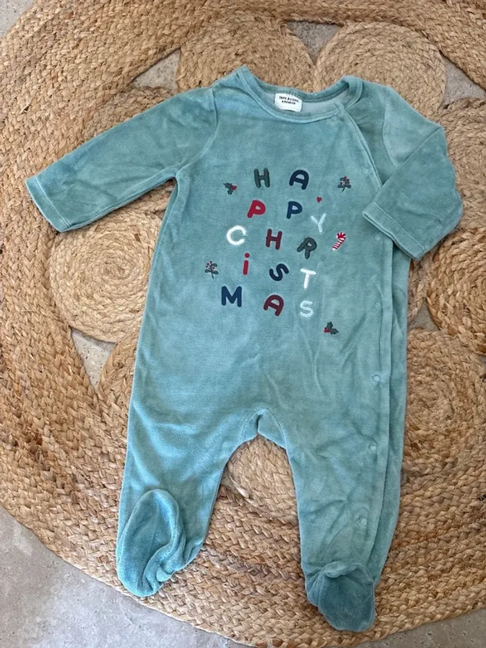 Pyjama velours Noël 6 mois tape à l’œil
