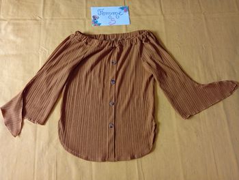 Petite haut fluide moutarde caramel