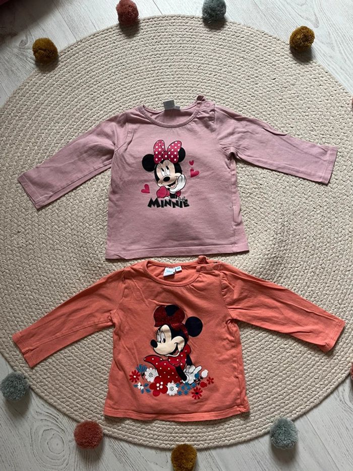 Lot de 2 t shirts manches longues Minnie - photo numéro 2