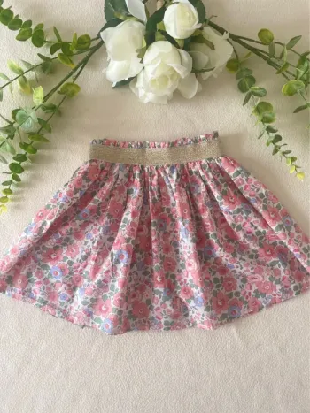 🌸 Jupe créatrice 4Pommes – Liberty Betsy Tuileries – Taille 2 ans 🌸