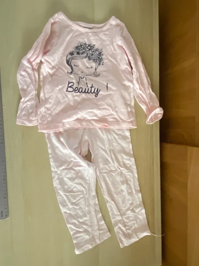 Pyjama rose fille 3 ans 98 cm orchestra 2 pièces automne manches longues - photo numéro 2