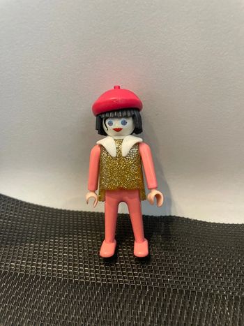 Playmobil figurine clown cirque Romani vintage veste dorée habits roses