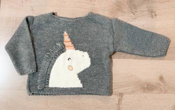Pull Zara licorne 9/12 mois