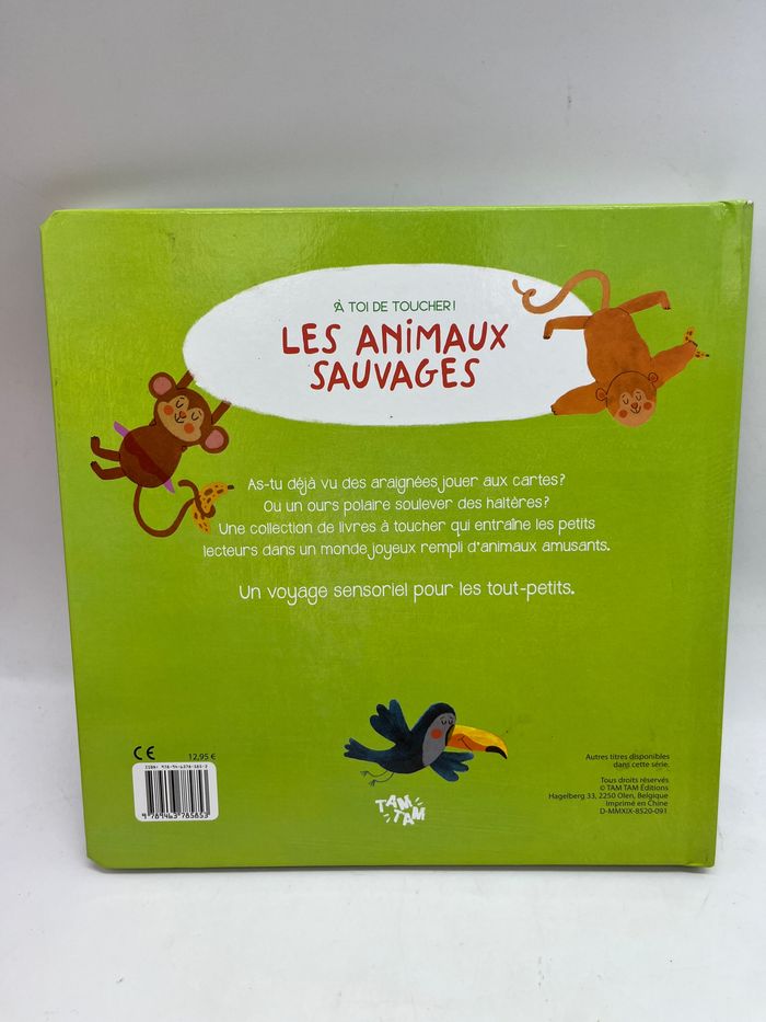 Livre histoire à toi de toucher modèle les animaux sauvages tam tam edition Neuf - photo numéro 3