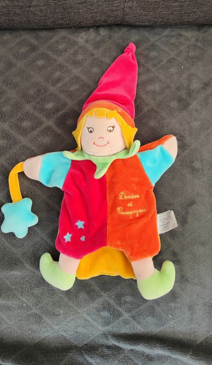 fille fée arlequin marionnette doudou et compagnie