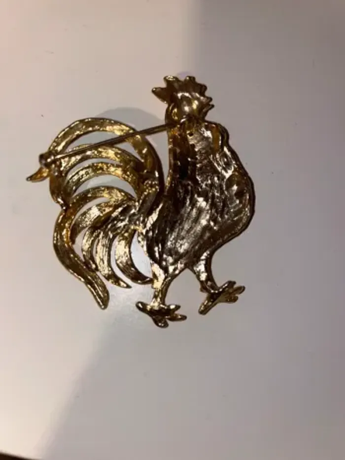 Broche coq vintage - photo numéro 3