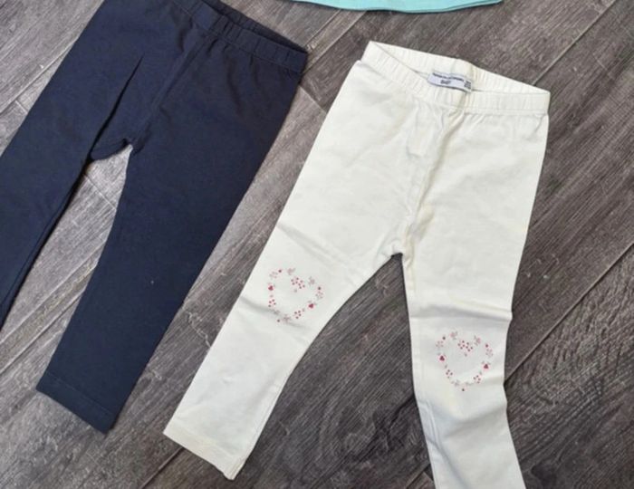 Lot de deux legging fille 18 mois