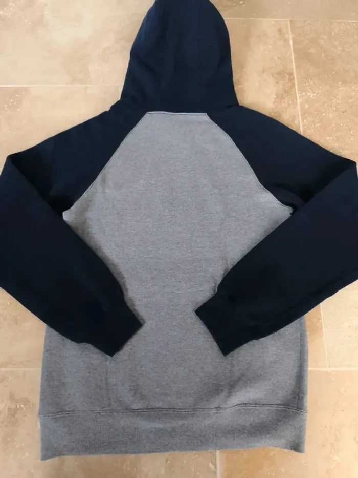 Sweat a capuche homme Patriots Baseball marine et gris Russel Athletic S excellent état - photo numéro 11