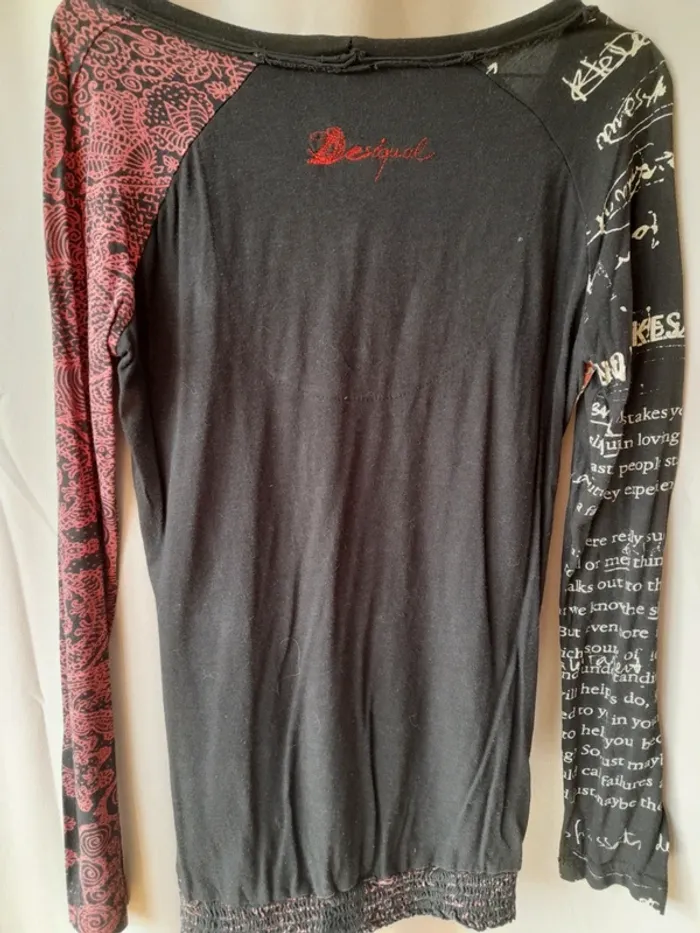 T shirt manches longues desigual.taille M - photo numéro 3