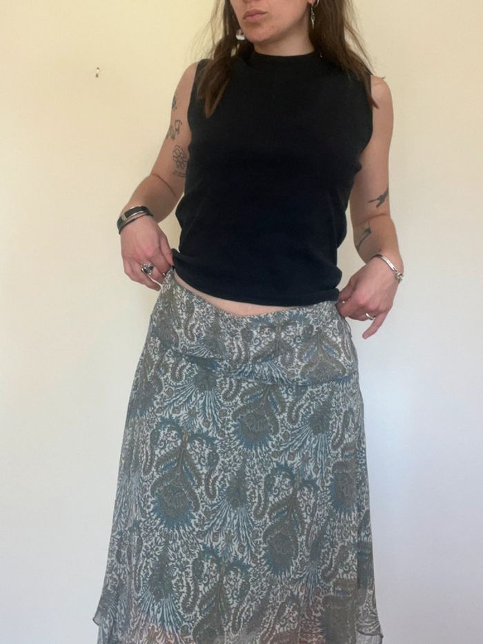 Jupe legere imprimé baroque y2k - cute print skirt bohemian vibe - photo numéro 4