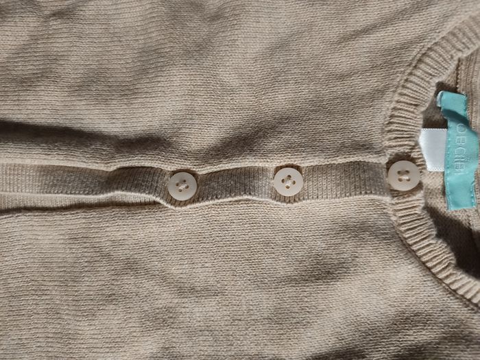 Gilet beige Obaïbi 12 mois - photo numéro 2