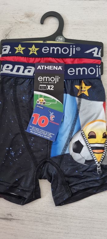 Lot de 2 boxers athena emoji 16 ans