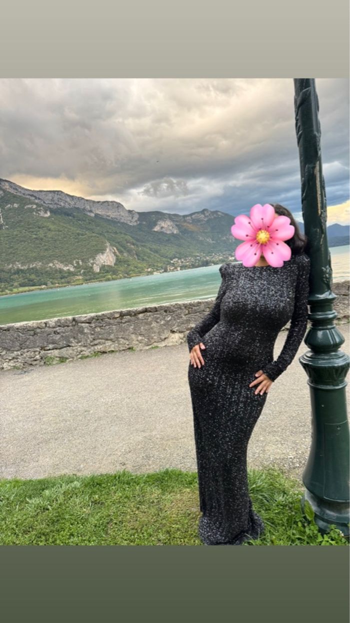 Robe de soirée longue à strass - photo numéro 2