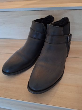 Bottines cuir noir