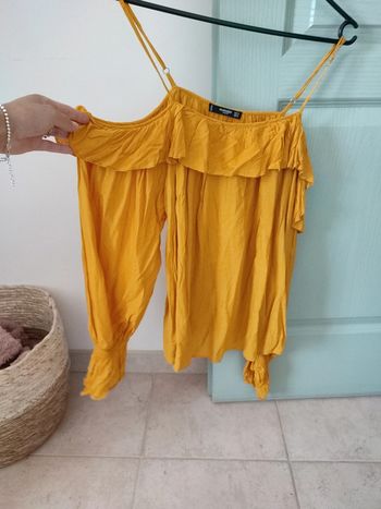Blouse jaune moutarde