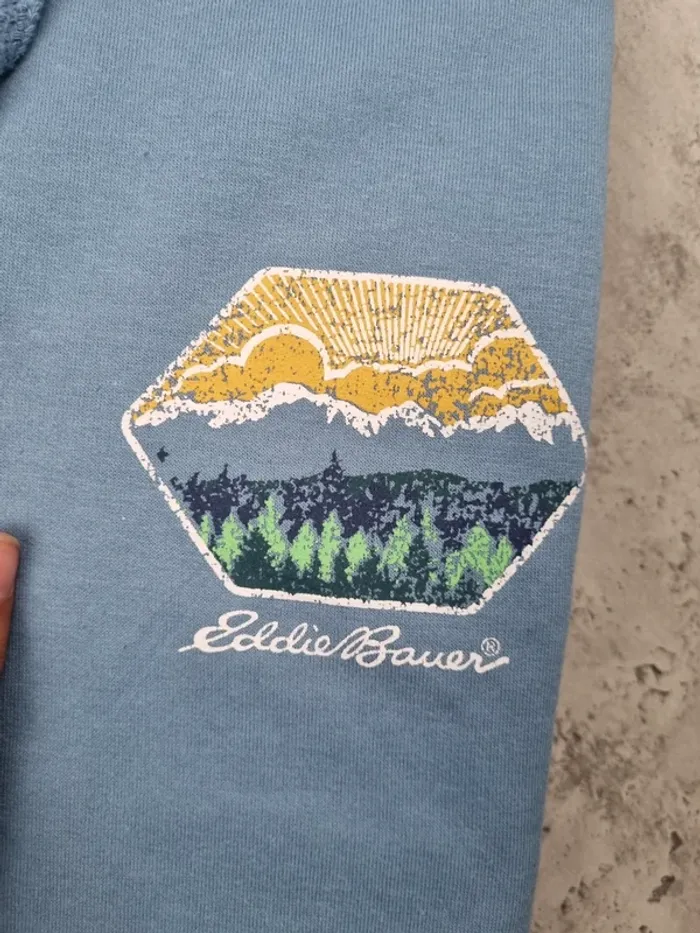 Sweat à capuche Eddie Bauer bleu – Taille M Homme (mesures en photos) - photo numéro 7