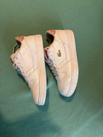 Basket Lacoste rose blanc
