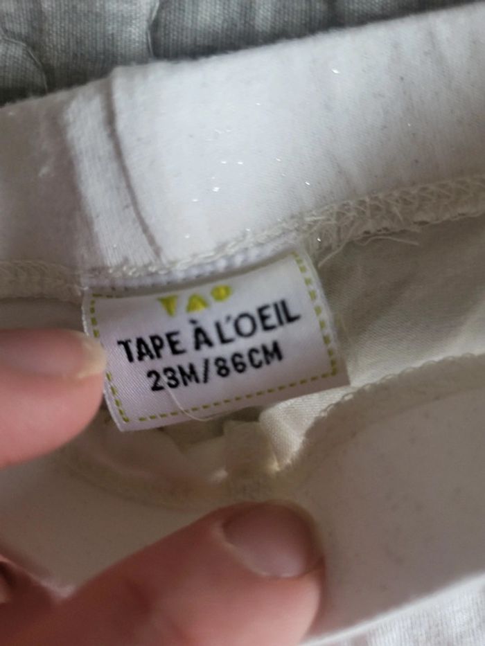 Legging blanc pailleté - photo numéro 4