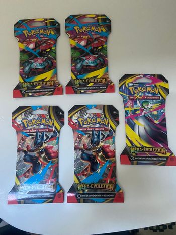 Lot de 5 blisters pokemon mega évolution