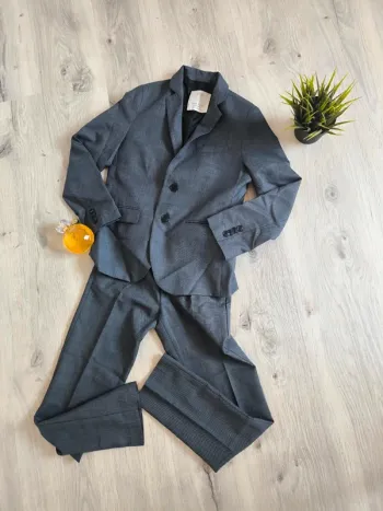 Costume garçon Zara Boys gris 9-10 ans / 140 cm - Extrafine Wool - Tailored Fit
