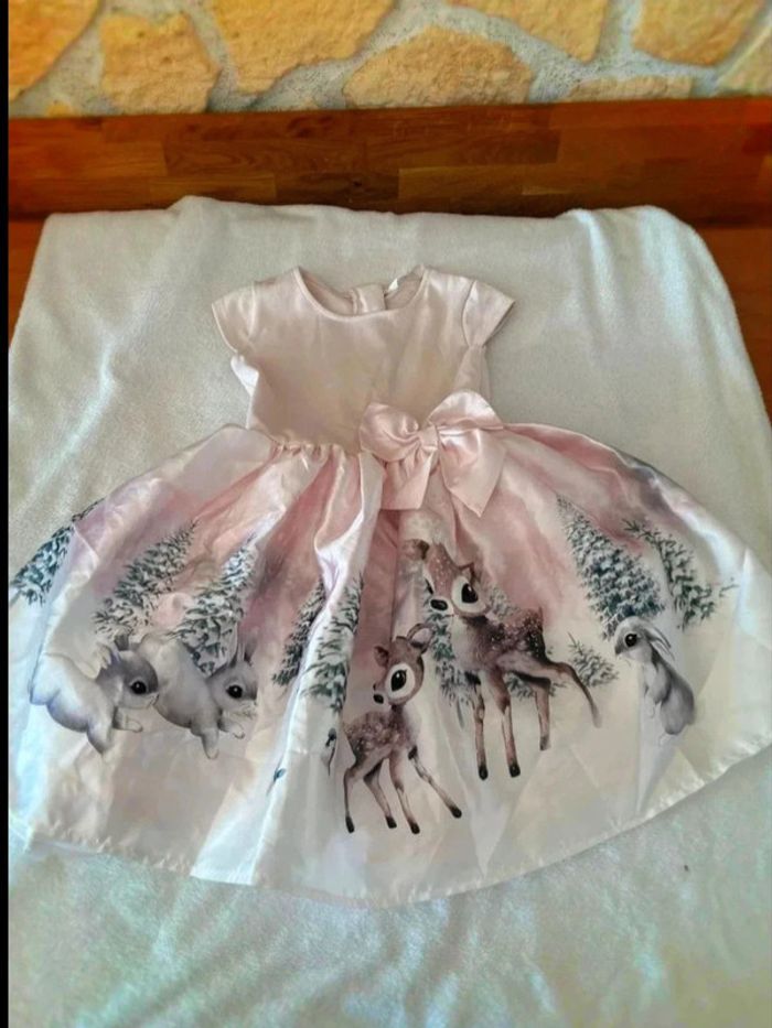 Magnifique robe de princesse animaux de la forêt neuve 6 ans fille - photo numéro 3