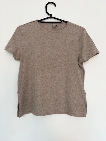 T-shirt côtelé beige ASOS taille 34