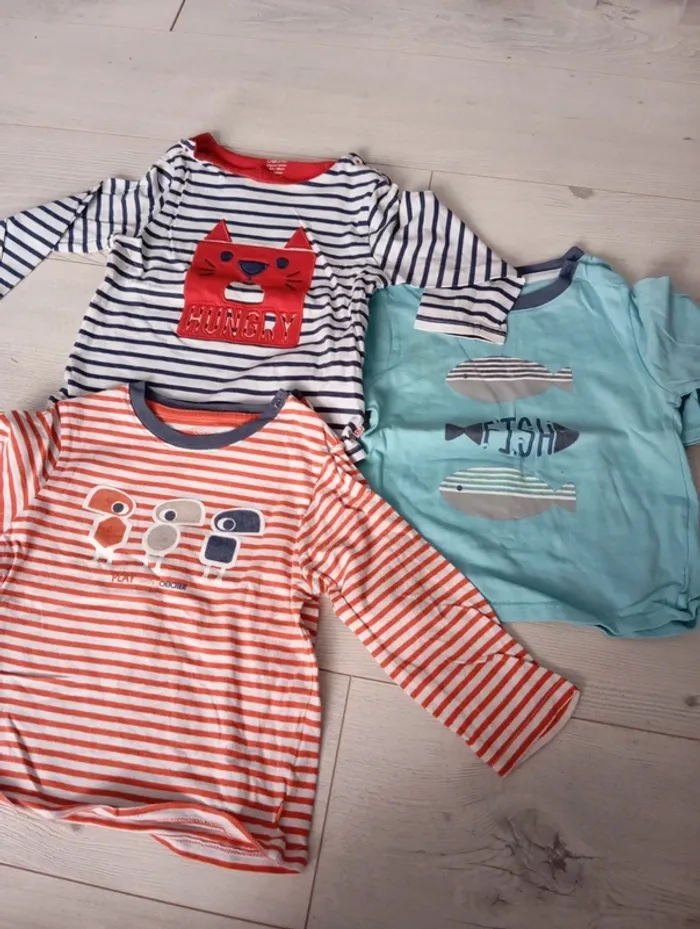 Lot 5 tee shirts Okaïdi 18 mois - photo numéro 2
