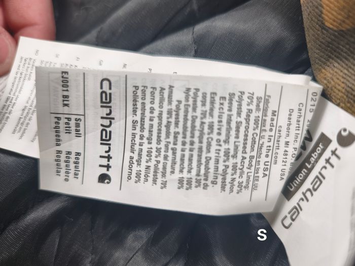 Veste caharrt camouflage taille S neuve - photo numéro 7