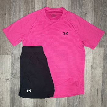 Survêtement t-shirt short under armour rose S
