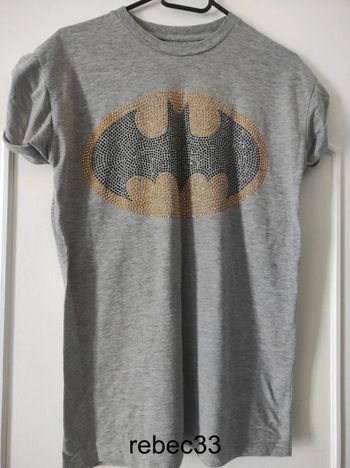 T-shirt batman logo strass