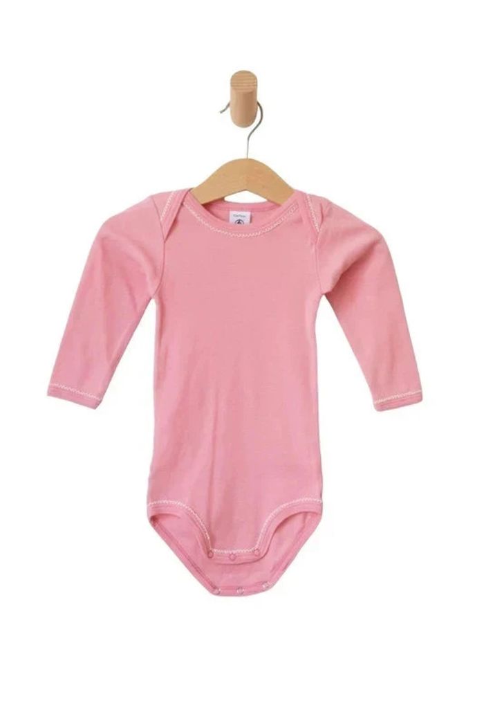 LOT de 2 bodies manches longues blanc/rose - Petit Bateau 12 mois (74cm) - photo numéro 4