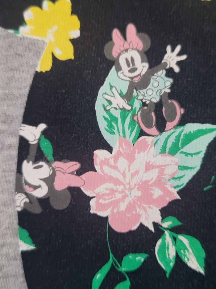 T-shirt gris Disney Mickey tête florale - photo numéro 3