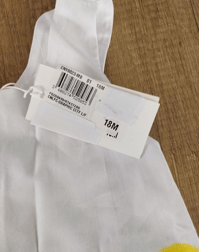 Débardeur blouse sans manches fille blanc et jaune taille 18 mois Catimini - photo numéro 4