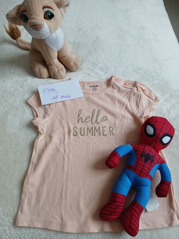 Tee shirt manches courtes kiabi 12 mois tres bon état