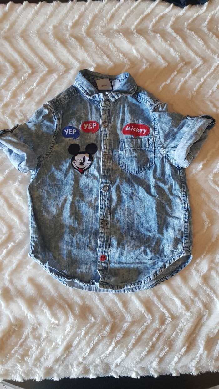 Chemise mickey délavé