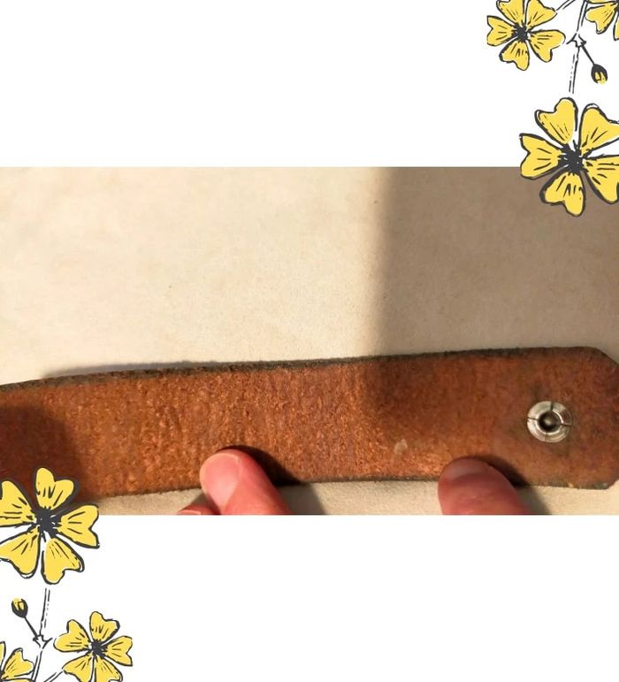 Bracelet vintage en cuir gravé – Collection Terres d’Ailleurs - photo numéro 7