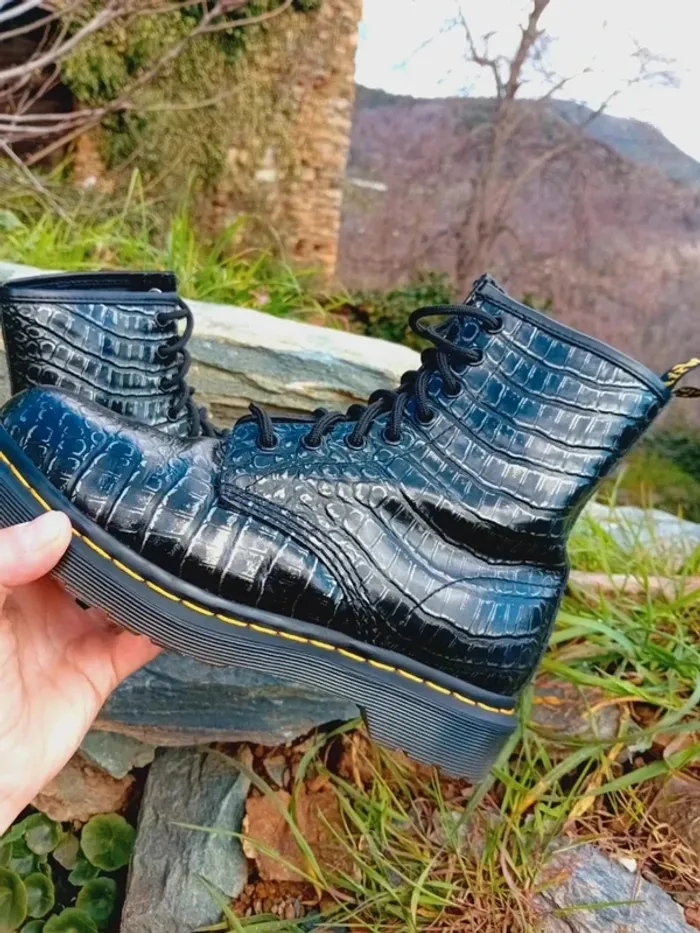 Dr. Martens cuir wild croc effet croco 🐊 38 - photo numéro 5