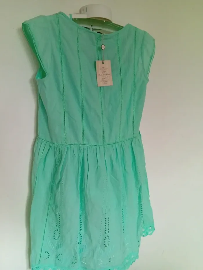 Robe femme été broderie anglaise avec doublure - photo numéro 2