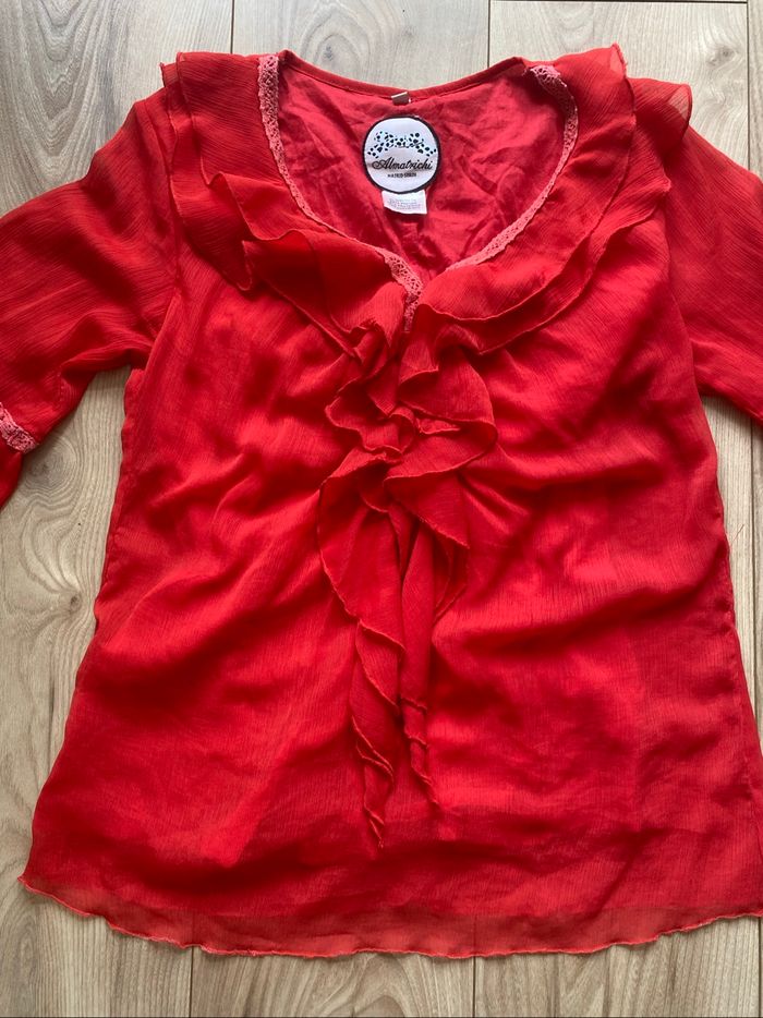 Haut manches 3/4 rouge - photo numéro 5