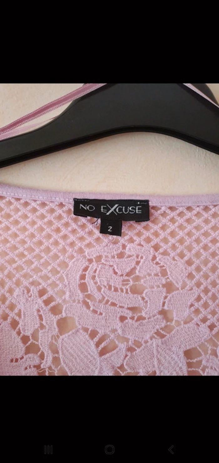 Blouse cache cœur avec dentelles - photo numéro 2