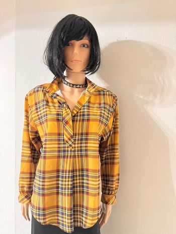 Blouse vintage à carreaux - Taille 42
