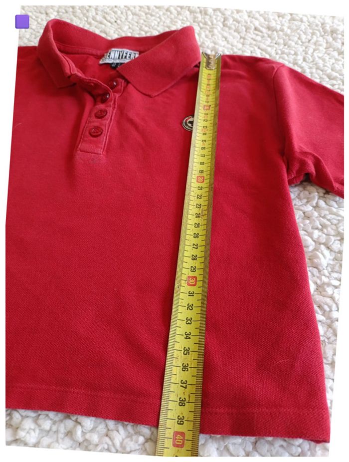 Polo rouge Jennyfer col classique vintage old school - photo numéro 5