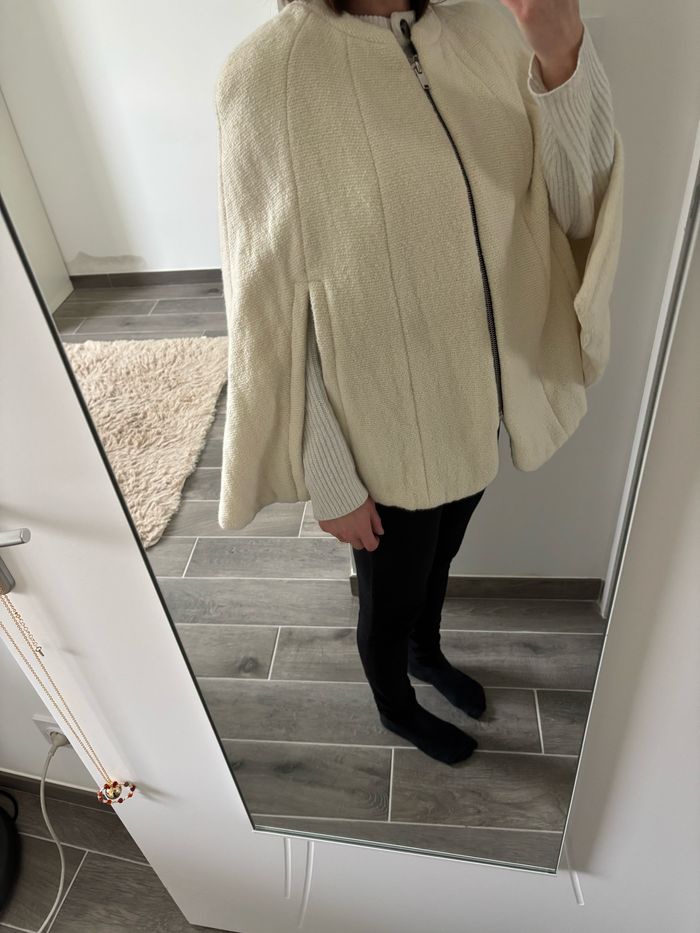 Manteau cape écru - photo numéro 2
